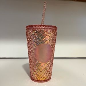 🚫SOLD🚫 Starbucks Christmas Tumbler 2021–16oz Pink